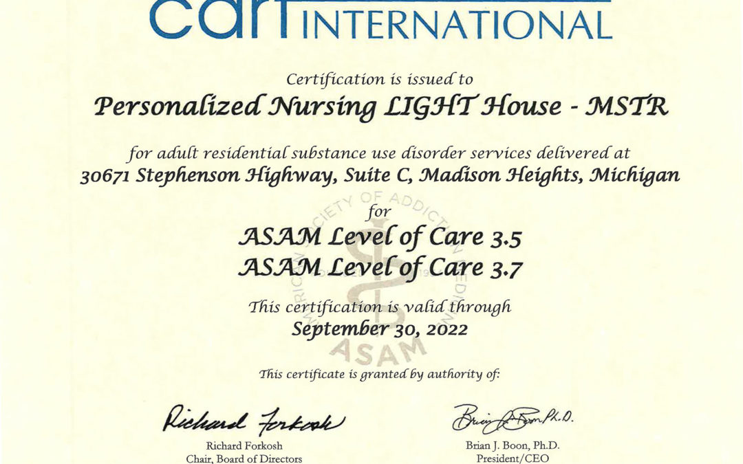 CARF Certificate